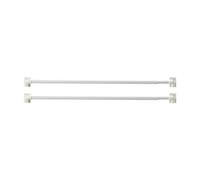 Louttary Barra de cortina ajustable para baño, bar, ducha, barra telescópica sin taladrar, barra para colgar en la cocina y el hogar, 2 unidades