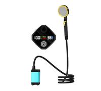 Louttary Bomba de ducha portátil de 7800 mAh, bomba de ducha eléctrica recargable con pantalla digital inteligente, color azul