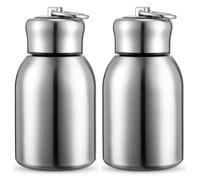 Louttary Botella de agua de 10 oz, botella de agua aislada estrecha, pequeña botella de agua caliente y fría, paquete grande, 2 unidades