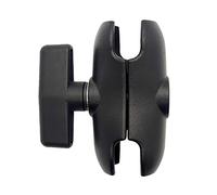 Louttary Brazo de doble zócalo de aleación de aluminio de 9 cm para RAM con soporte de base de bola de 1,5 para cámara de motocicleta, brazo de expansión