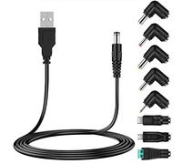 Louttary Cable de AlimentacióN USB Universal de 5 V, Cable de AlimentacióN USB a CC con 8 Tipos de Conectores para TeléFonos Android, Tableta, Banco de EnergíA, Juguete