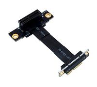 Louttary Cable Elevador PCIE X1 Dual 90 Grados en áNgulo Recto PCIe 3.0 X1 una X1 Cable de ExtensióN 8Gbps PCI 1X Tarjeta Elevadora Extensor de Cinta