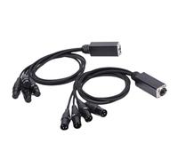 Louttary Cable RJ45 CAT5 blindado a 4 canales 3 pines XLR macho/hembra multired cable receptor para estudio de escenario