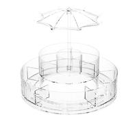 Louttary Caja de almacenamiento de cosméticos, organizador de pintalabios, caja de almacenamiento transparente de escritorio, organizador de maquillaje, duradero, 22 x 20 cm