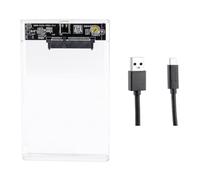 Louttary Caja de Disco Duro MóVil MecáNico de Estado SóLido SATA de 2,5 Pulgadas Transparente Protegida Escritura 6G Master Notebook Desktop