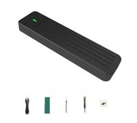 Louttary Caja SSD de Aluminio M.2, Compatible con NVMe/NGFF SATA Type-C USB3.2 GEN2 Aluminio 10G Acuerdo Dual Negro