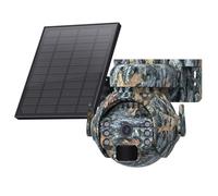 Louttary CáMara de 3MP 4G con EnergíA Solar WiFi para Exteriores CáMara de Rastreo de Vida Salvaje VisióN Infrarroja Impermeable Activada por Movimiento(C)