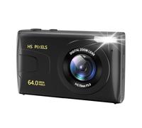 Louttary CáMara Digital, CáMara 4K para NiñOs para FotografíA, CáMara con Reproductor MP3 de 64MP, Pantalla IPS de 2,8 Pulgadas, Enfoque AutomáTico (Negro)