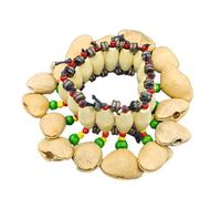 Louttary Campana de Mano de Concha de Fruta Hecho a Mano en Indonesia para Adultos y Niños, Instrumento de Ritmo para Espectáculo de Danza, Campana de Mano como se indica