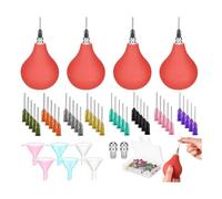 Louttary Ceramic Sliding Drag Bottle con embudo de llenado, aguja, juego de herramientas de cerámica, accesorios de metal para arcilla esmaltada botella pico