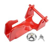 Louttary Cerradura de embrague de cuello de cisne con llave modelo TL-50 para remolques pesados y furgonetas de ganado, color rojo