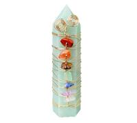 Louttary Cristal natural, colorido, columna de cristal, decoración del hogar, 1 pieza, como se muestra, A