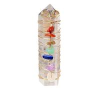 Louttary Cristal natural, columna de cristal, artesanía de cristal, decoración del hogar, 1 pieza, H