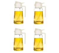 Louttary Dispensador de aceite de oliva 2 en 1, 4 unidades
