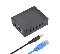 Louttary Divisor PoE Gigabit Estándar de 12 V, 4 A y 48 W con Carcasa de Metal, 60 W, Entrada de CC, 4 Pares, 1000 Mbps, PS1248G