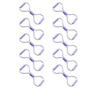 Louttary Extractor de espalda con 8 formas de cuerda elástica para fitness, para yoga, estiramiento, entrenamiento de espalda, color morado