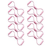 Louttary Extractor de espalda de 8 formas, cuerda elástica para fitness, yoga, estiramiento, entrenamiento de espalda, color rosa