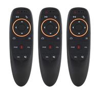 Louttary G10S 2.4G 3 unidades/Set Voice Air Flying Mouse Giroscopio Inalámbrico Iluminación infrarroja TV Set-Top Box Mando a distancia, duradero y fino
