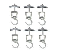 Louttary Ganchos de techo para colgar plantas, 6 unidades, ganchos para plantas de metal, ganchos de tornillo para colgar comederos de pájaros, lámparas, macetas