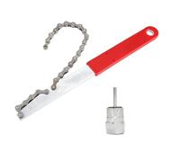 Louttary Herramienta de extracción de volante con llave de cassette, llave de extracción de piñón de casete de 12 dientes, herramienta portátil de reparación de bicicletas