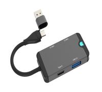 Louttary Hub USB C EstacióN de Acoplamiento Multifuncional Conecta y Reproduce EstacióN de Acoplamiento Tipo C Hub USB3.0 Lector de Tarjetas TF/SD Gris