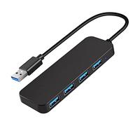 Louttary Hub USB de 4 puertos USB 3.0, divisor USB, expansor USB para ordenador portátil, unidad flash, disco duro, consola, impresora, cámara, teclado
