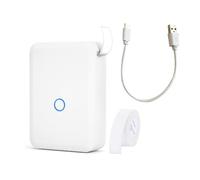 Louttary Impresora TéRmica D110, Fabricante de Etiquetas de CóDigo de Barras Bluetooth para Oficina, Comercial, Miniimpresora Bluetooth de Bolsillo con Etiqueta