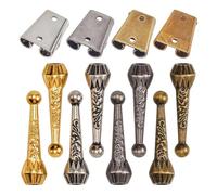 Louttary Iron Bolo Tie Tips - Juego de tapas para atar bolo, kit de hebilla de corbata, accesorios para fabricación de lazo bolo