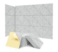 Louttary - Juego de 12 paneles acústicos con paneles autoadhesivos de espuma a prueba de sonido de 12 x 12 x 0,4 pulgadas, para , color gris