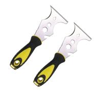 Louttary - Juego de 2 raspadores de pintura para pala de cemento de acero inoxidable con de cabeza de martillo para herramienta multifunción de lechada de papel pintado de madera