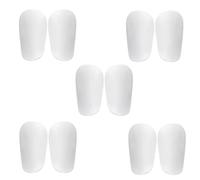 Louttary Juego de 5 espinilleras blancas para entrenamiento de fútbol