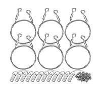 Louttary Juego de 6 piezas de alambre ajustable para colgar imágenes con anillas en D, alambre de colgar estable, soporta 22,7 kg para fotos y lámparas