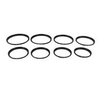 Louttary Juego de Anillo Adaptador Elevador de 8 Piezas, Incluye 49-52 Mm, 52-55 Mm, 55-58 Mm, 58-62 Mm, 62-67 Mm, 67-72 Mm, 72-77 Mm, 77-82 Mm-Negro