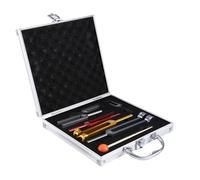 Louttary Juego de diapasones (128 Hz, 256 Hz, 512 Hz, 1024 Hz, 2048 Hz, 4096 Hz), con martillo de diapasón para sanación de sonido, herramientas de vibración de sonido, multicolor