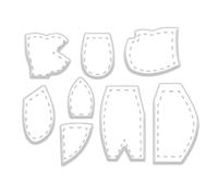 Louttary Juego de Reglas de Plantilla AcríLica de 8 Unidades/Juego de 10 Pulgadas, Regla de Acolchado con Memoria para Plantilla de Costura Patchwork B
