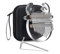 Louttary Kalimba Pulgar Piano 17 Teclas Acrílico Kalimba Transparente Dedo Piano Instrumentos Musicales