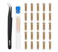 Louttary Kit de boquillas extrusoras Hotend de latón para Neptune 4Plus/4Max, 0,2 mm/0,4 mm/0,6 mm/0,8 mm/1,0 mm