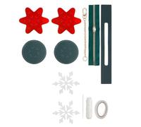 Louttary Kit de bricolaje para hacer monederos, manualidades de bricolaje, hermosos materiales de costura para monederos sueltos, patrón de copos de nieve de Navidad, rojo, fácil instalación