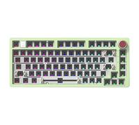 Louttary Kit de Teclado Mecánico con Cable con Perilla y Junta de Luz RGB, Teclado con Cable de Aluminio Personalizado para Computadora Portátil, Oficina, Gamer, Intercambio en Caliente C
