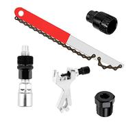 Louttary Kits de Herramientas de Cadena de Bicicleta de 5 Piezas, Llave de ExtraccióN de PiñóN de Anillo de Bloqueo de Rueda Libre de Casete de Bicicleta Auxiliar
