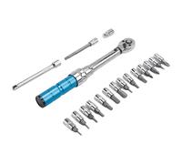 Louttary Llave dinamométrica para bicicleta y motocicleta, 1/4, 2-15 Nm, herramienta de reparación de precisión de par con adaptador 3/8, accesorios de extensión de repuesto