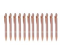 Louttary Lote de 12 bolígrafos de metal para pantallas táctiles, color oro rosa