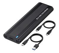 Louttary M2 SSD Case NVME SATA Dual Protocol M.2 una USB Tipo C 3.1 SSD Adaptador para NVME PCIE NGFF SATA SSD Disk Box M.2 SSD Case