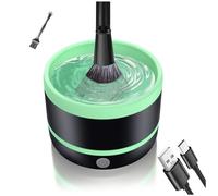 Louttary Máquina de Limpieza de Cepillos de Maquillaje Eléctrico, Herramienta de Limpieza Automática de Cepillos Cosméticos para Todos los Tamaños, Conjunto de Cepillos de Maquillaje de Belleza-C