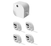 Louttary Máquina Fabricante de Etiquetas P12pro Impresora de Etiquetas Bluetooth Compatible con Etiquetas de Múltiples Materiales, con Paquete de 4 Cintas de Etiquetas Blancas