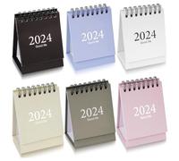 Louttary Mini calendario de mesa 2024 que va desde octubre de 2023 hasta diciembre de 2024, pequeño calendario de mesa de 6 piezas