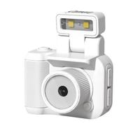 Louttary Mini cámara de estilo Reflex de una sola lente con sensor CMOS, flash y estación de carga portátil. Grabadora de vídeo DV 1080P con pantalla LCD.