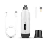 Louttary Mini cortador de uñas eléctrico de precisión recargable para perros, herramienta de aseo y alisado de patas de animales de compañía