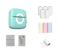 Louttary Mini Impresora TéRmica de Pegatinas, Impresora PortáTil Bluetooth para ImáGenes, FotografíAs y Diarios