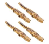 Louttary Modelo de animales de madera flexible con diseño de cocodrilo para manualidades